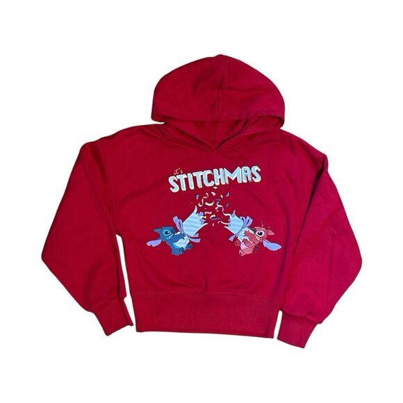 Disney Stitchmas Hoodie Girls 8-9 Years Red Lilo & Stitch Christmas Primark - Picture 1 of 6